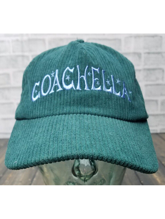 Other - COACHELLA GREEN Corduroy Snapback Adjustable Cap Hat